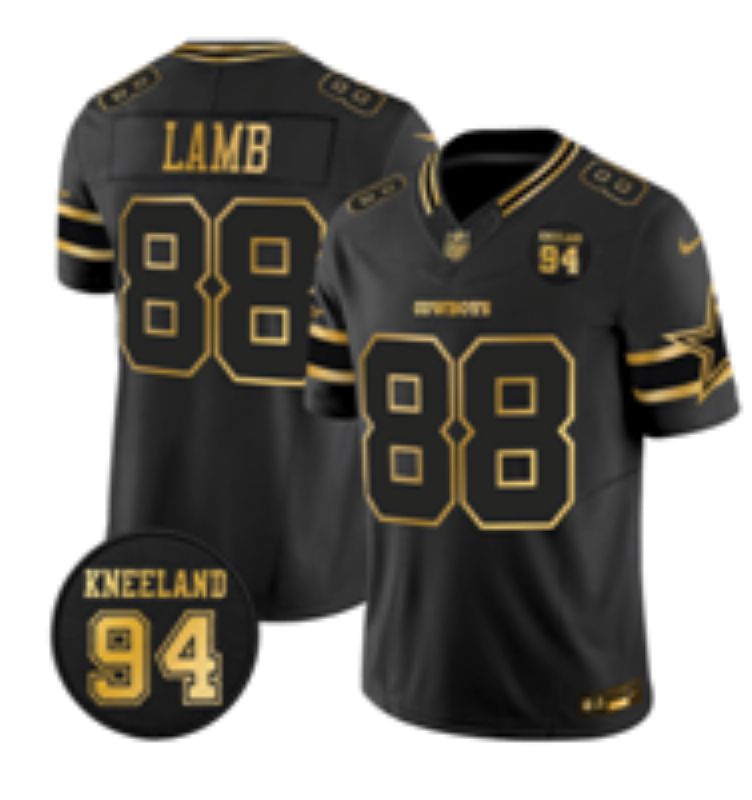 Men 2026 Dallas Cowboys #88 Lamb Black gold 6th generation Nike Limited NFL Jersey style 04->dallas cowboys->NFL Jersey